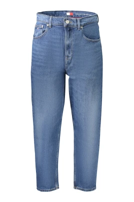 Blå Mom Jeans med Broderi