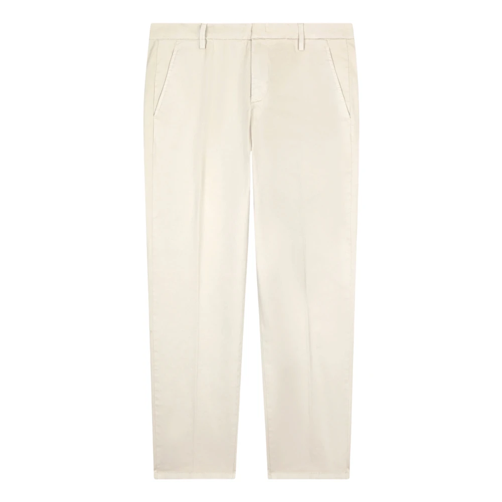 Dondup Herr Beige Byxor W33, Bomull, Alfredo Slim Chino Byxor