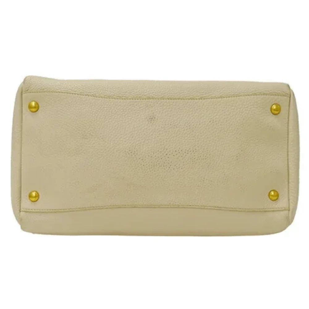 Prada Vintage Pre-owned Leather prada-bags Beige Dames
