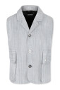 gilet-a-rayures-gris-avec-col-revers