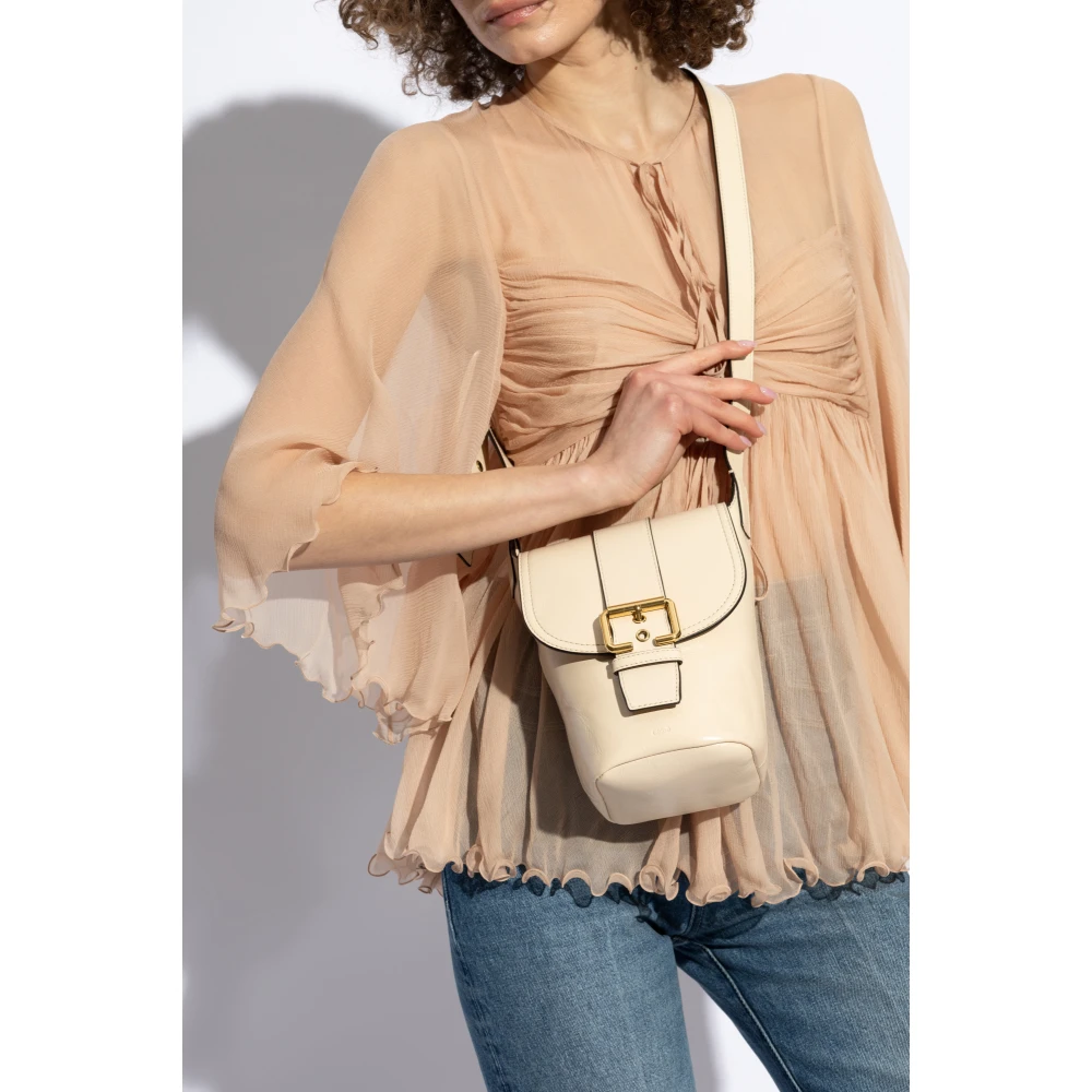 Chloé Schoudertas Camera Mini Beige Dames