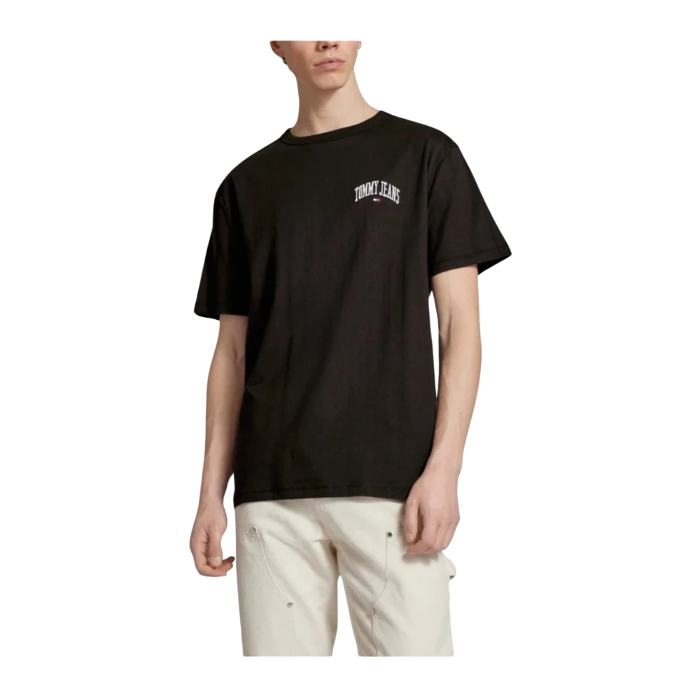 Tommy Jeans Geborduurd Logo T-shirt Zwart Black Heren