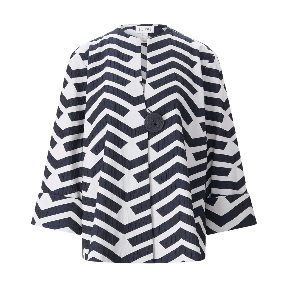 Joseph Ribkoff Blue Jacquard Jacket - Female - Light Jackets - Xl - Jackets