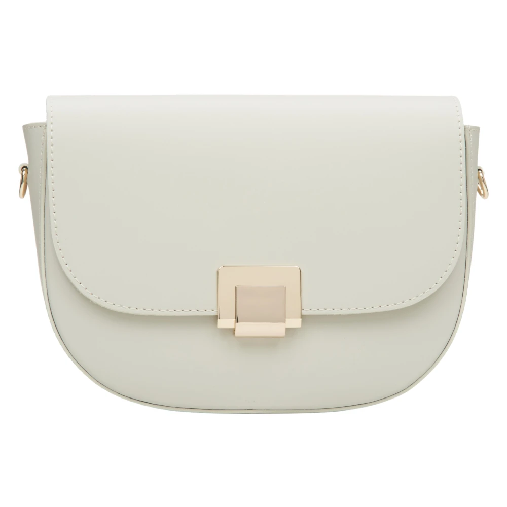 Estro Dames Melkachtige & Beige Halvemaan Handtas gemaakt van Italiaans Echt Leer Er00114784 Beige Dames