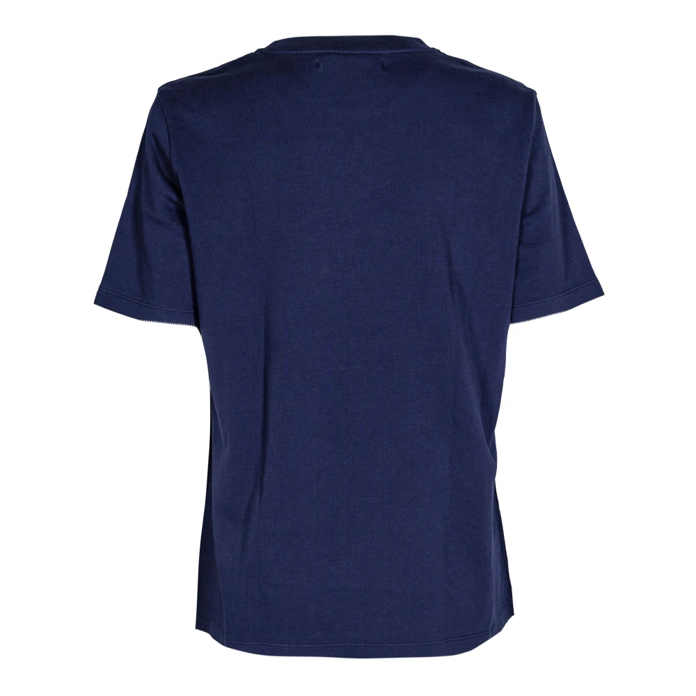 Mauro Grifoni Dames katoenen T-shirt ronde hals Blue Dames