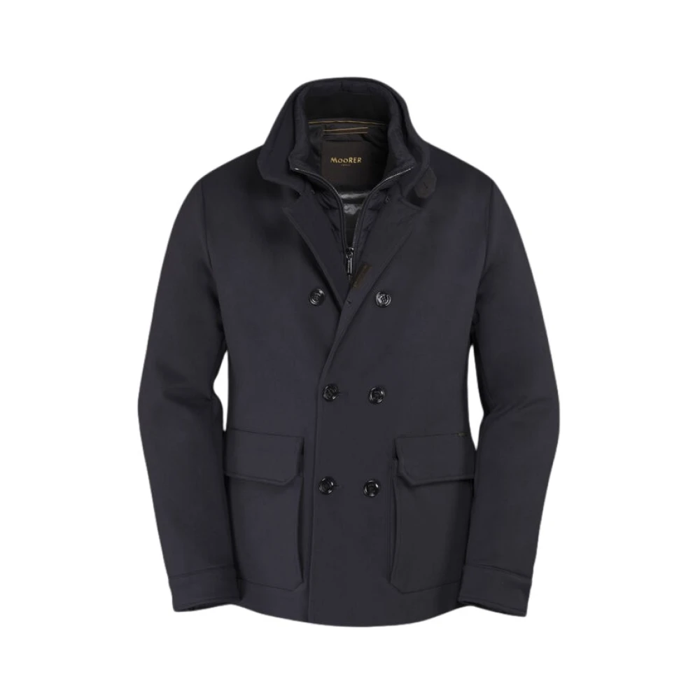 Moorer Men's Blue Down Jackets, M, Bas-Tz Double-Breasted Jacket