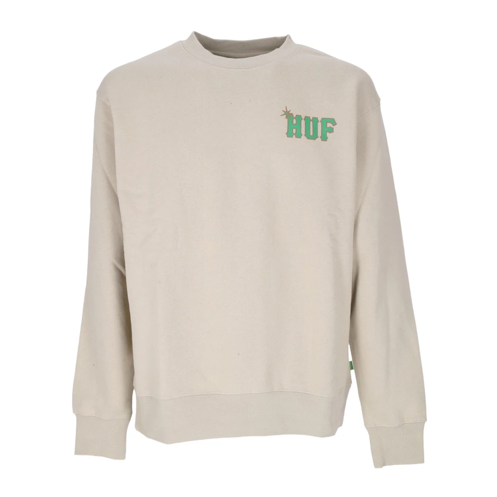Huf Men's Beige Sideline Crewneck - Sweatshirts - Xl - Sweatshirts & Hoodies