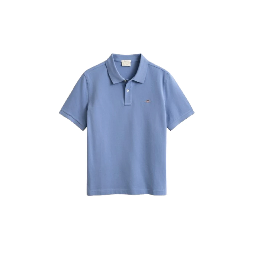 Gant Men's Blue Reg Shield Pique Polo - Polo Shirts - 2XL - Tops