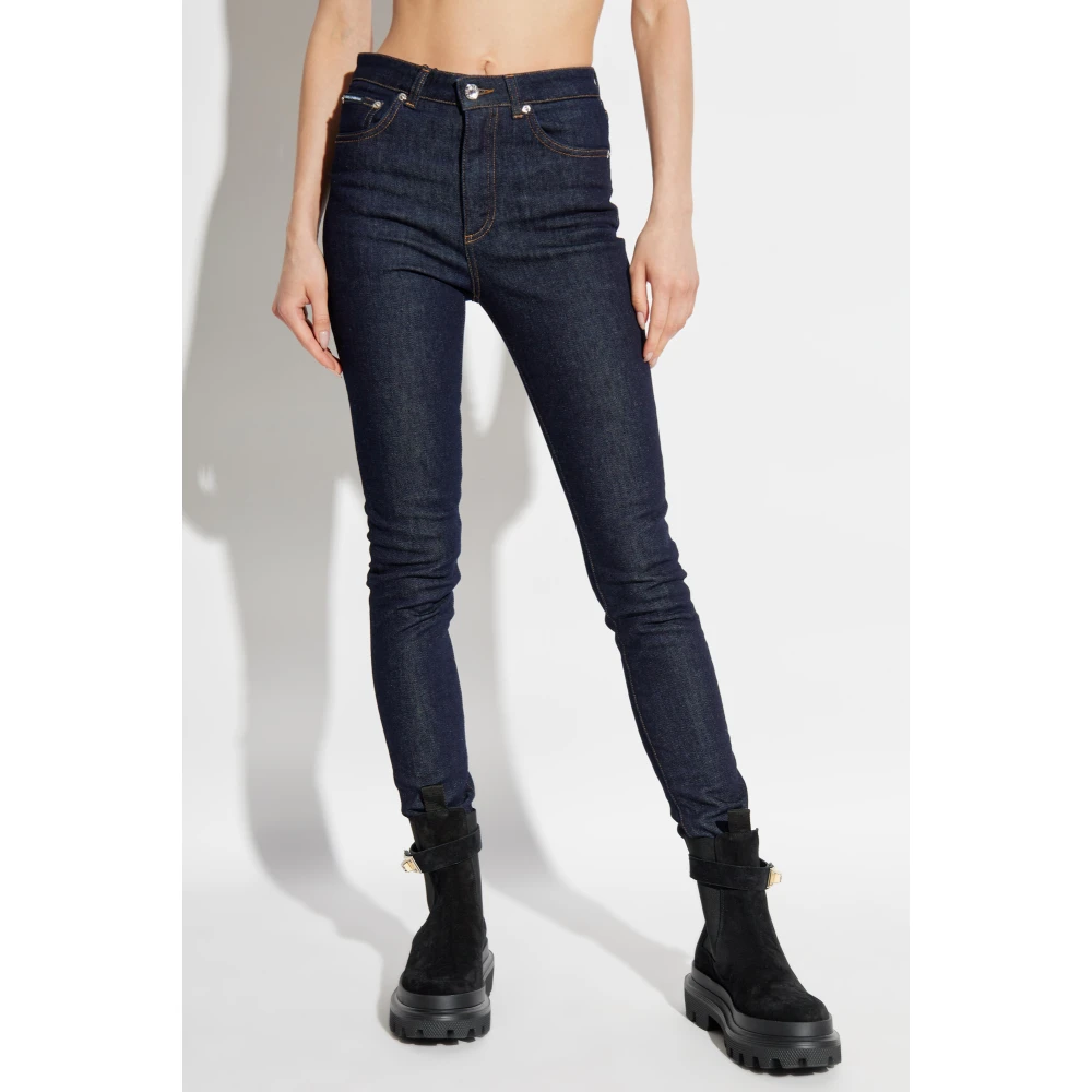 Dolce & Gabbana Jeans met logo Blue Dames