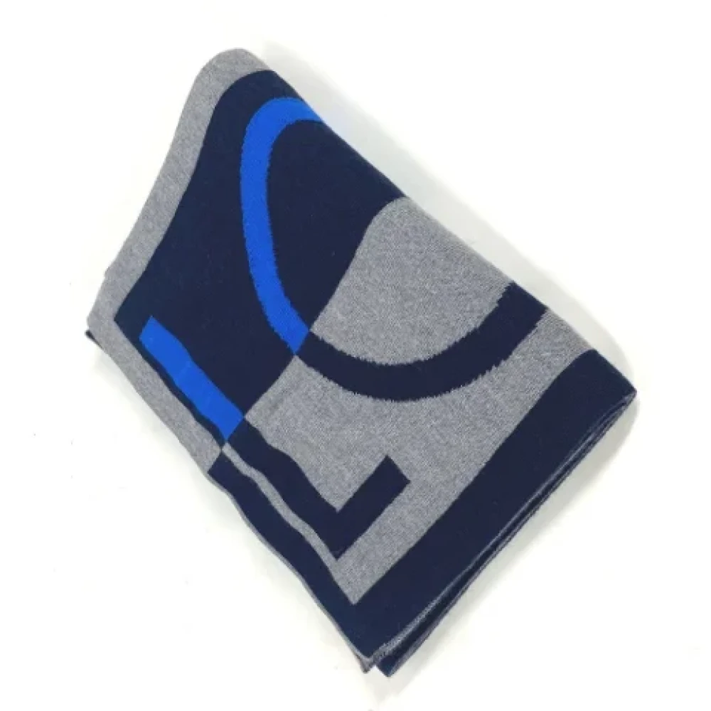 Louis Vuitton Vintage Pre-owned Wool scarves Blue Dames