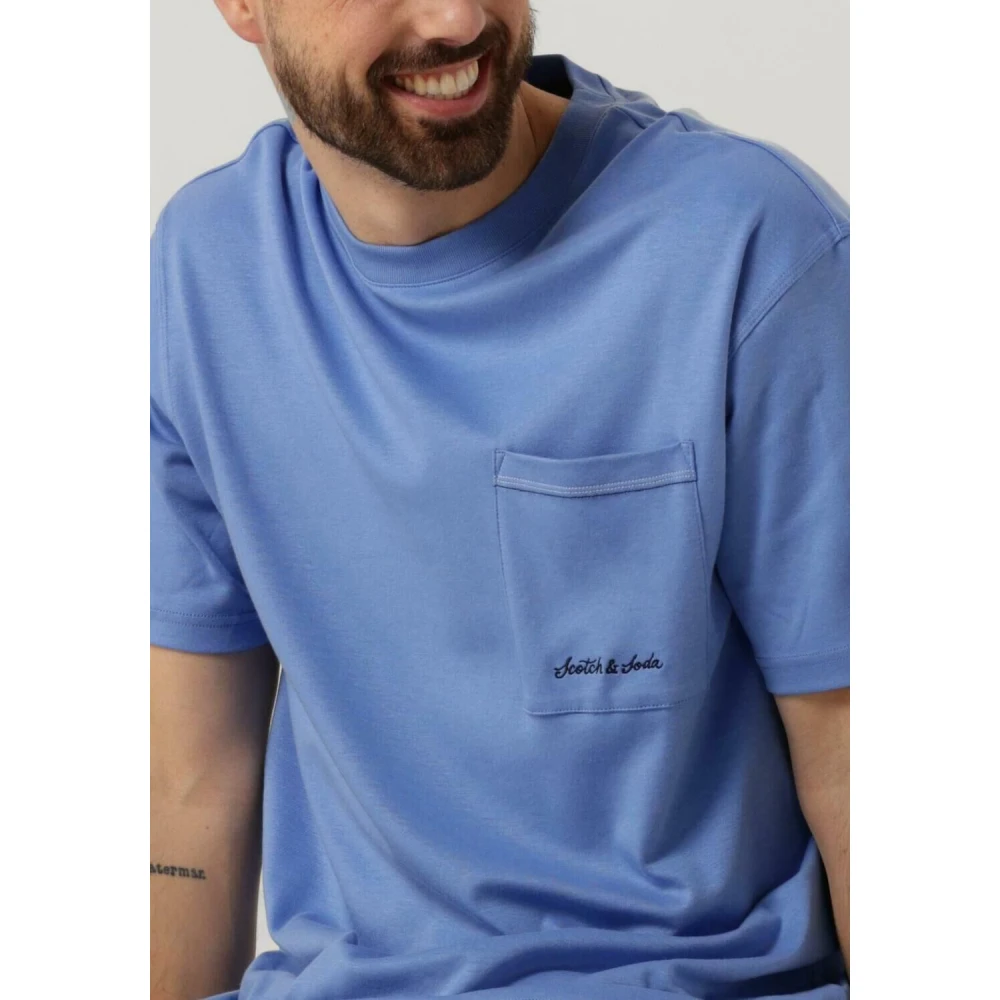 Scotch & Soda Blauw Katoenen Zak T-shirt Blue Heren