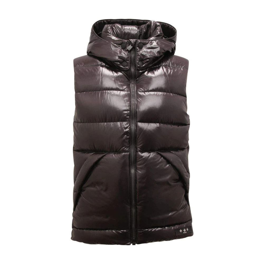 Tatras Uomo Nero - Giacca Nera Senza Maniche In Nylon Con Cappuccio Removibile - Jackets - M