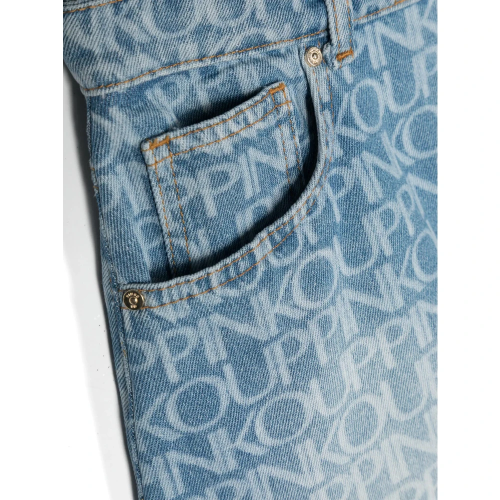 pinko Denim Logo Rok Blue Dames