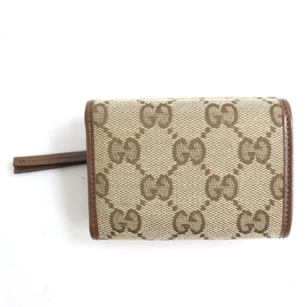Gucci Vintage Pre-owned Canvas wallets Beige Dames