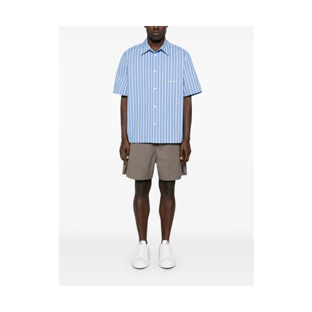 Axel Arigato Blauwe Button-Up Shirt met Logo Blue Heren