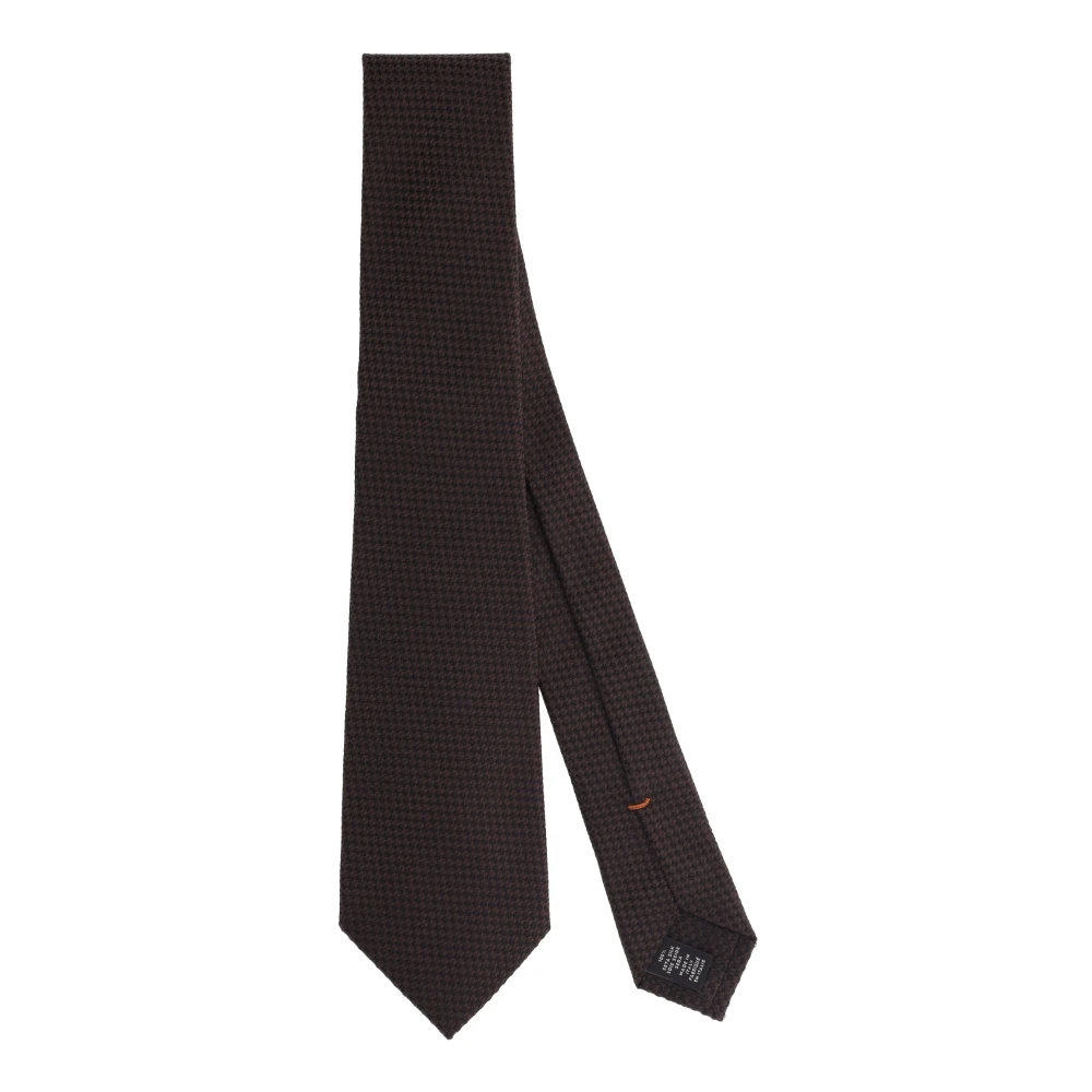 Ermenegildo Zegna Bruine Zijden Stropdas 100 Fili Brown Heren