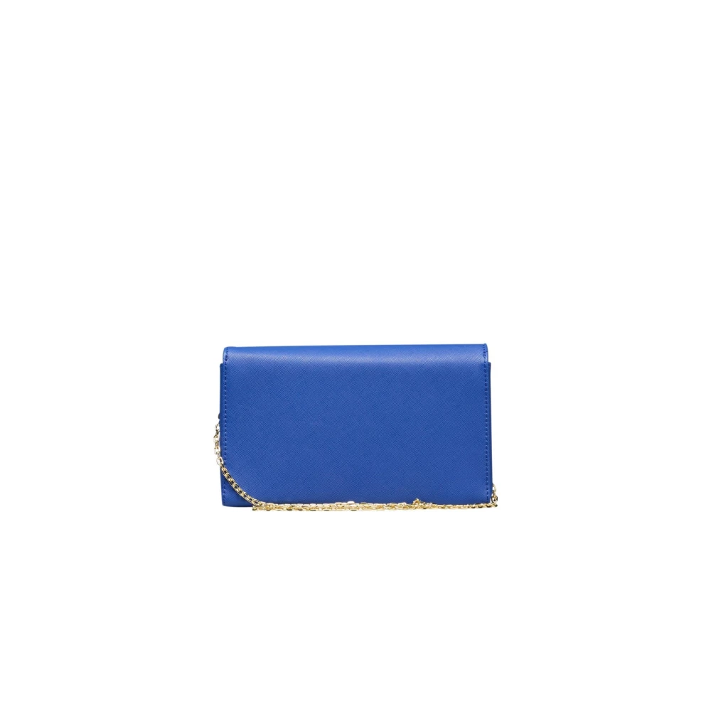 Love Moschino Schoudertas met Ketting en Gouden Details Blue Dames