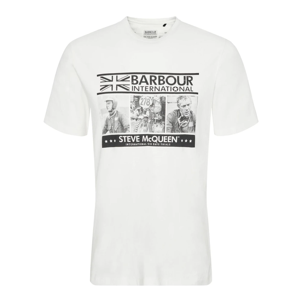 Barbour Charge T-Shirt White, Herr