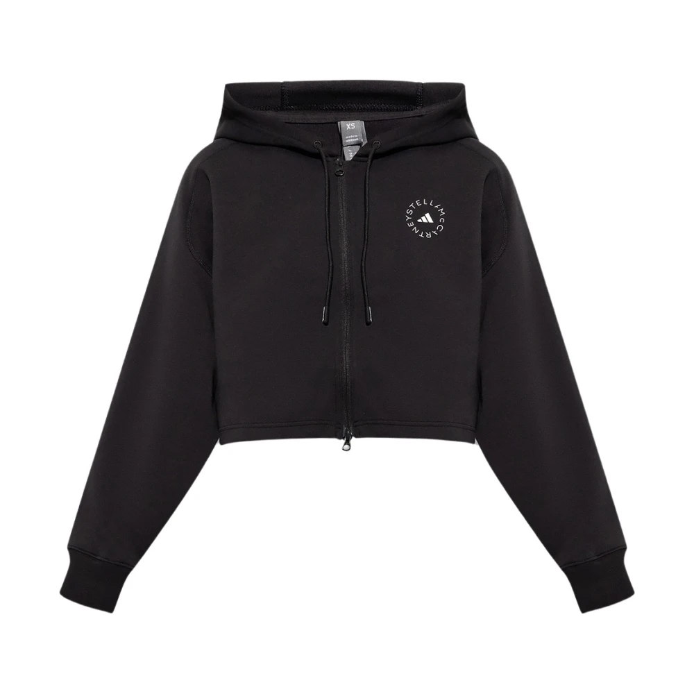 Adidas by Stella McCartney Cropped hoodie Black, Dam