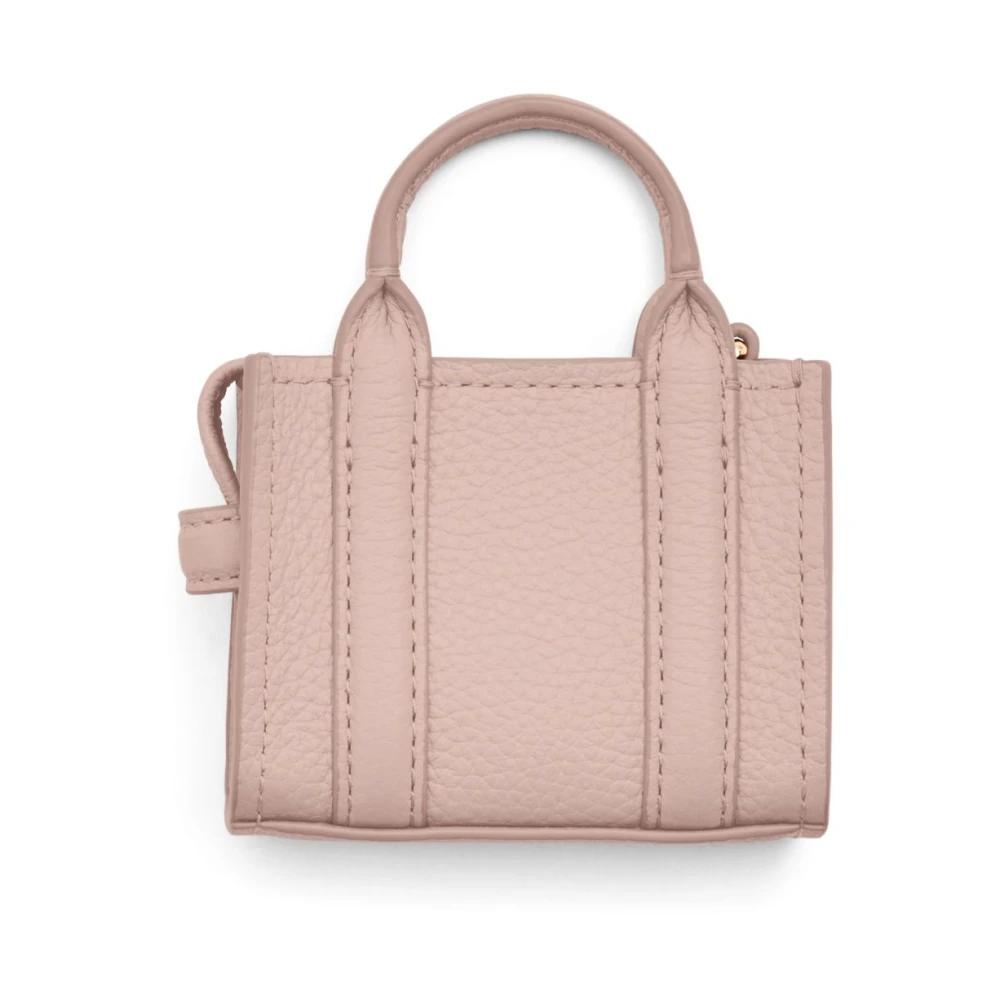 Marc Jacobs Roze Leren Sleutelhanger met Gouden Ketting Pink Dames