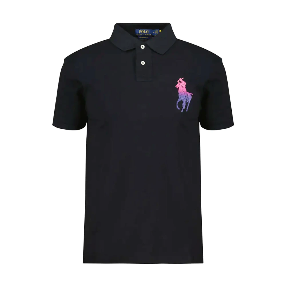 Ralph Lauren Polo Shirt - Svart - 100% Bomull - Regular Fit Black, Herr