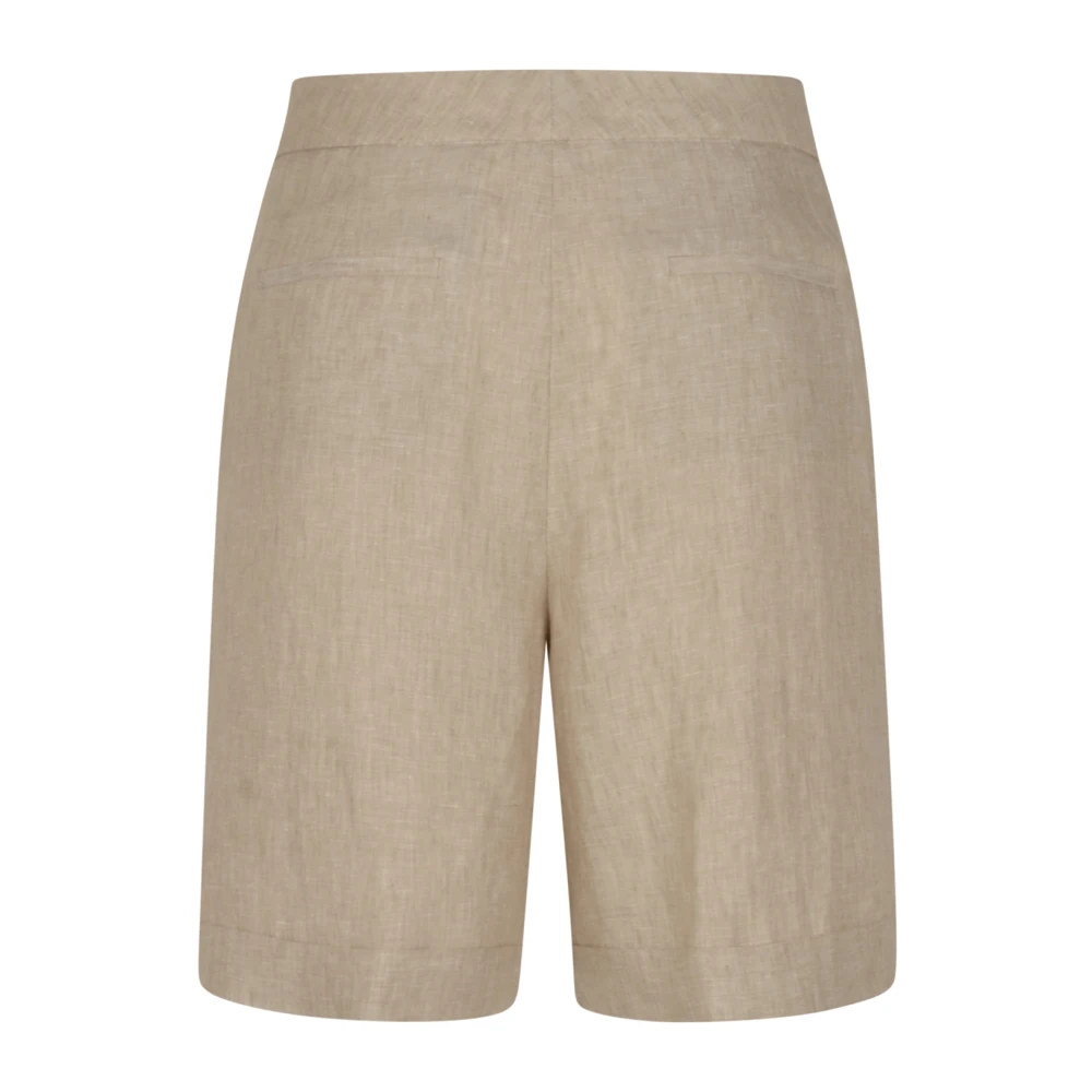 PESERICO Dames Bermuda broek in canvas Beige Dames