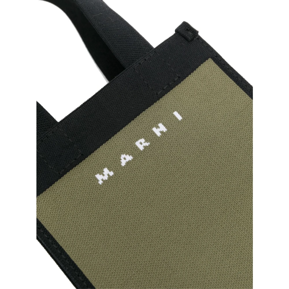 Marni Gebreide Crossbody Tote Tas Green Heren