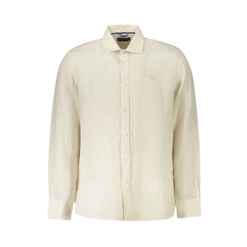 North Sails Long Sleeve Striped Shirt - Male - Casual Shirts - Beige - M - Shirts