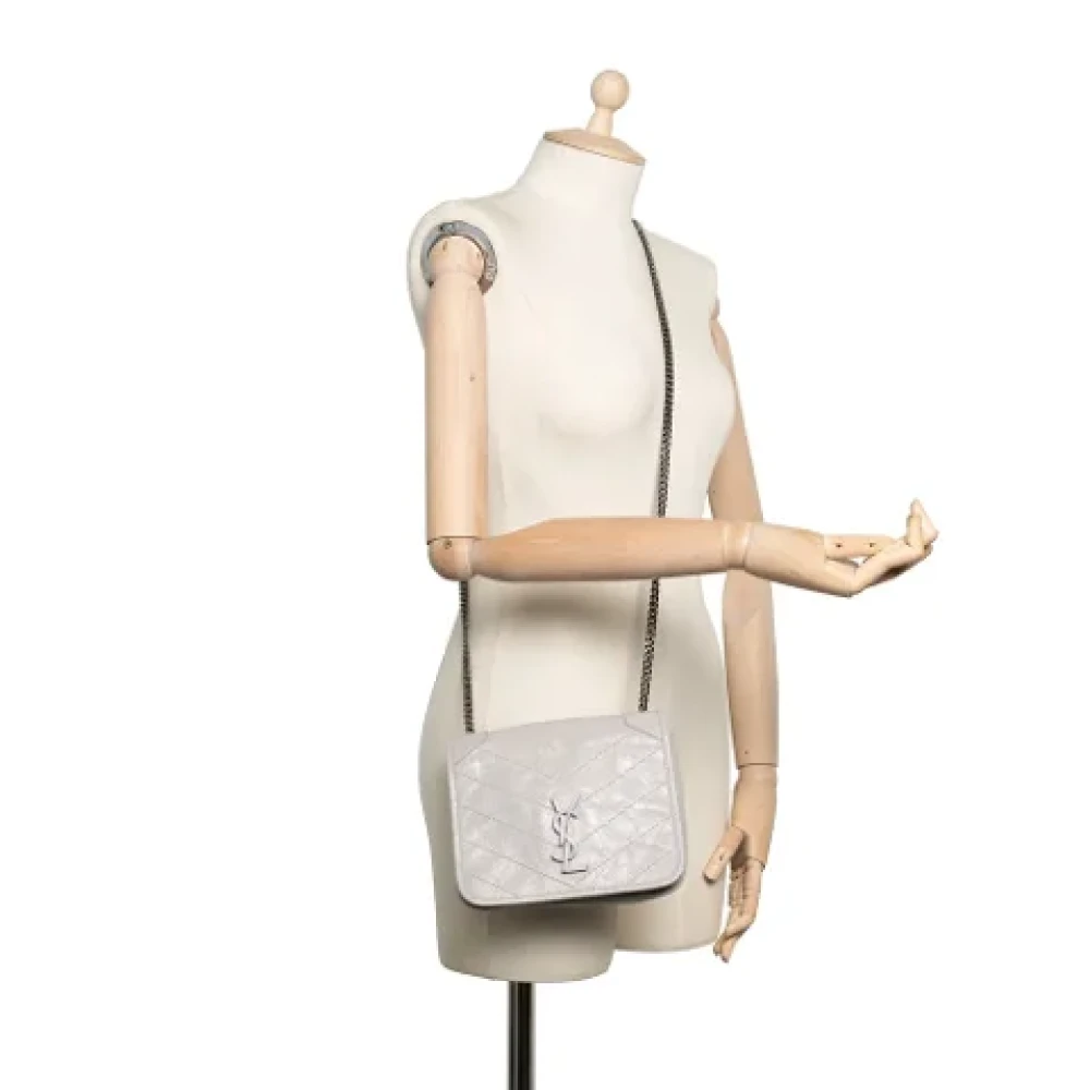 Yves Saint Laurent Vintage Pre-owned Leather shoulder-bags Gray Dames