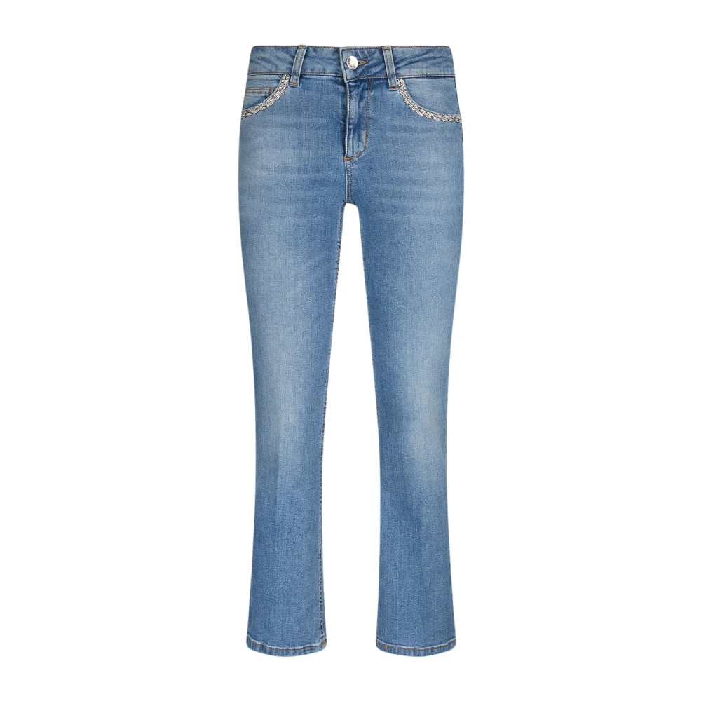 Liu Jo Blå Bootcut Jeans Med Strass