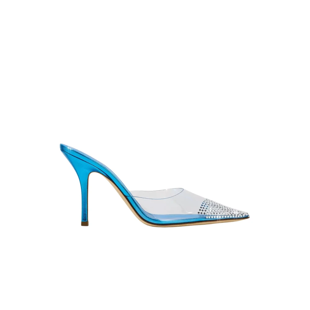 Paris Texas Women's Blue Heeled Mules, 5 Uk, Hollywood Mule