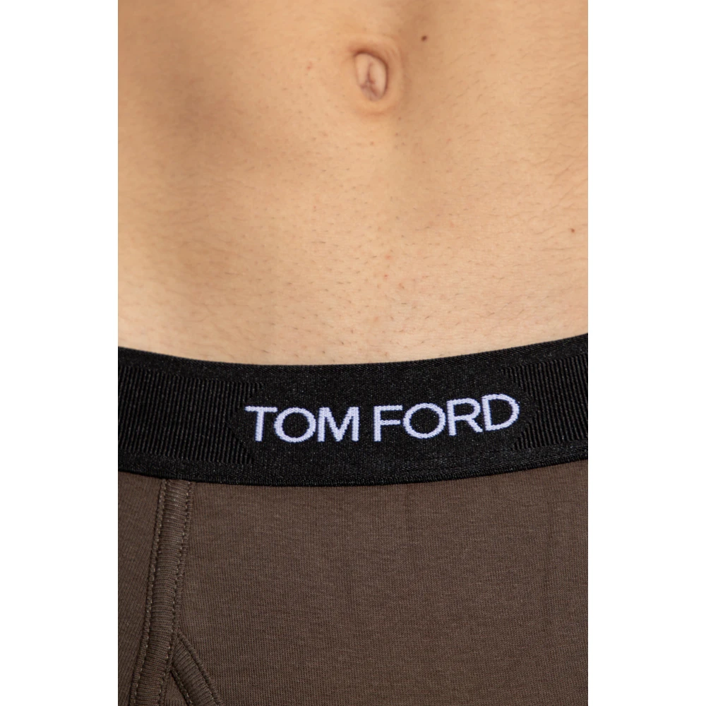 Tom Ford Boxershorts met logo Brown Heren