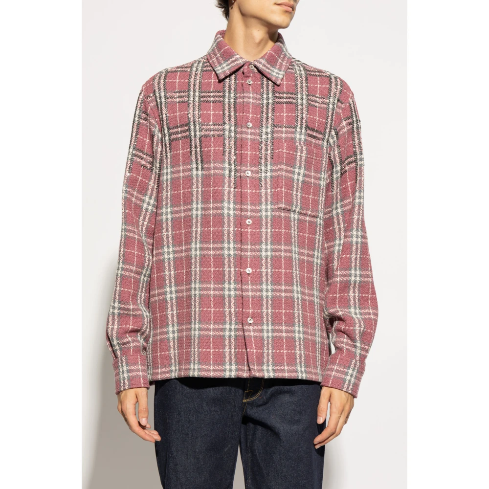 Golden Goose Geruit patroon overhemd Pink Heren