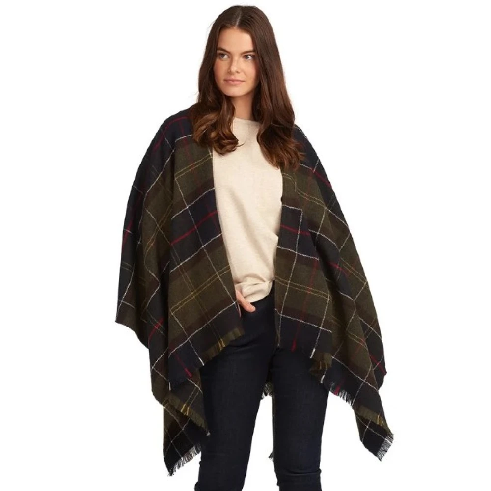 Barbour Stijlvolle Tartan Serape Wrap Multicolor Dames