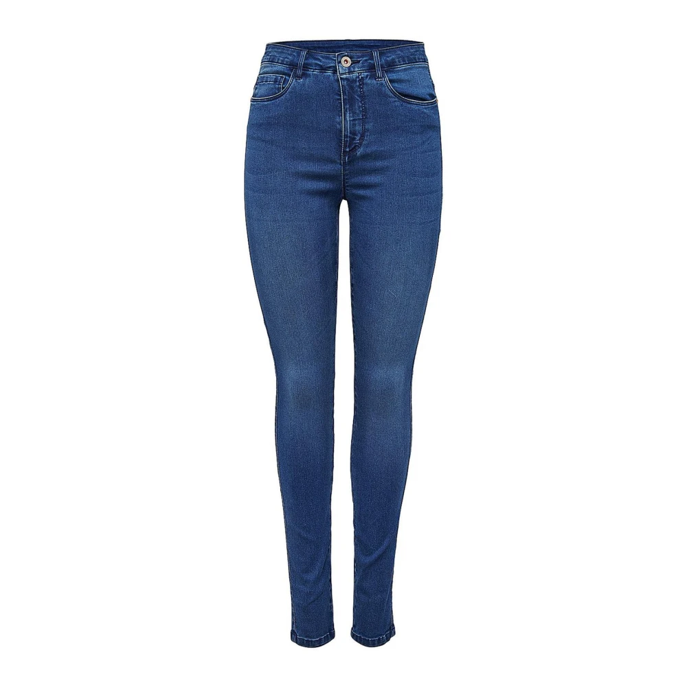 Only Blauwe High Waist Skinny Jeans Blue Dames