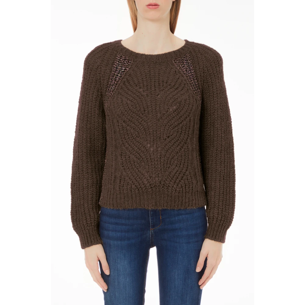 Liu Jo Gesloten Gebreide Trui Brown Dames