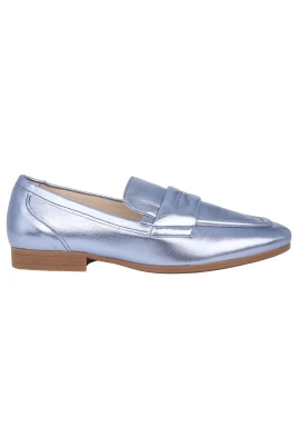 Blå Lackloafers