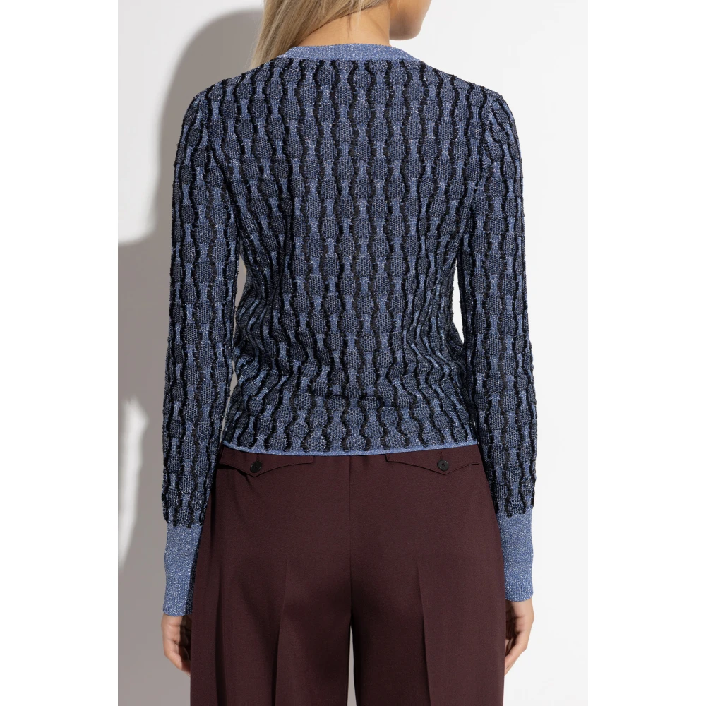 Lanvin Cardigan met Lurex-draad Blue Dames