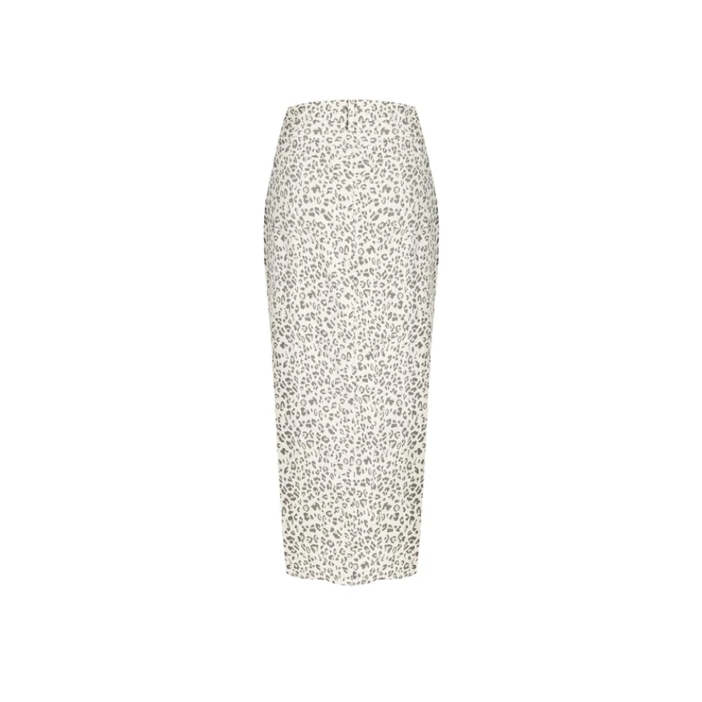 RINASCIMENTO Denim Midi Rok met Polkadotpatroon Multicolor Dames