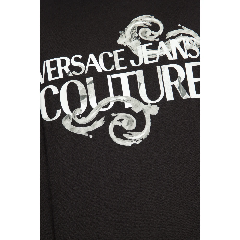 Versace Jeans Couture T-shirt met logo-print Black Heren