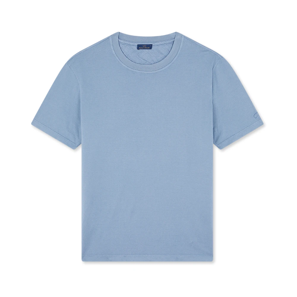 Paul & Shark Blue T-Shirts, Male, 2XL, Light Jersey Cotton T-Shirt
