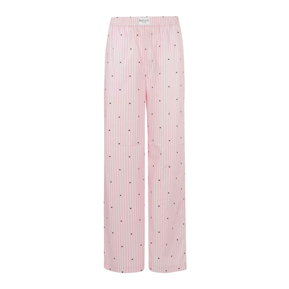 Rotate Birger Christensen Elegante Highwaisted Broeken voor vrouwen Pink Dames