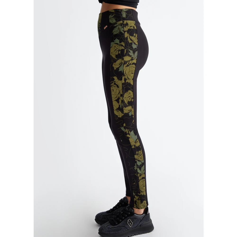 Liu Jo Bloemenprint Broek Green Dames