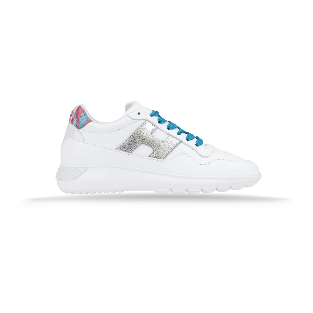 Hogan Leren Vetersneakers Hiel Dames Schoenen Wit