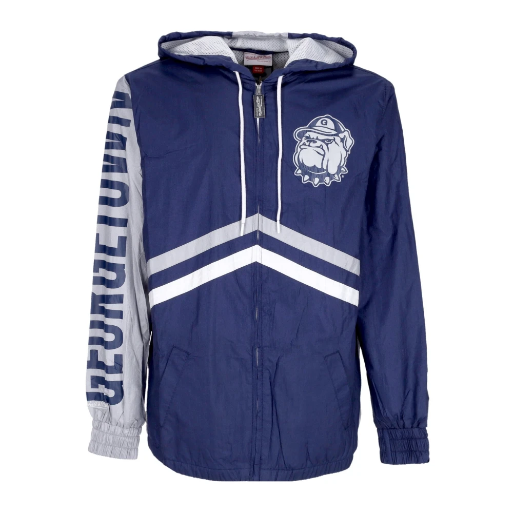 Mitchell & Ness Georgetown Hoyas Windbreaker Jas Blue Heren