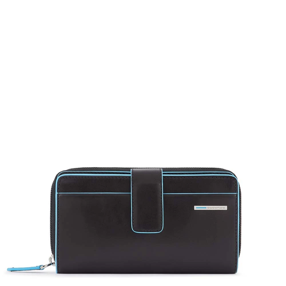 Piquadro Vrouw Zwart Accessoires Dames, One Size, Women’s Bifold Wallet With Coin Pocket,
