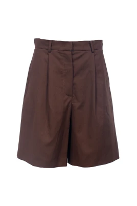 Bermudashorts i bomull och linne