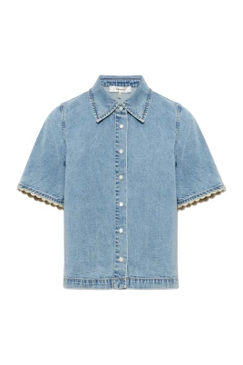 Kortärmad jeansskjorta
