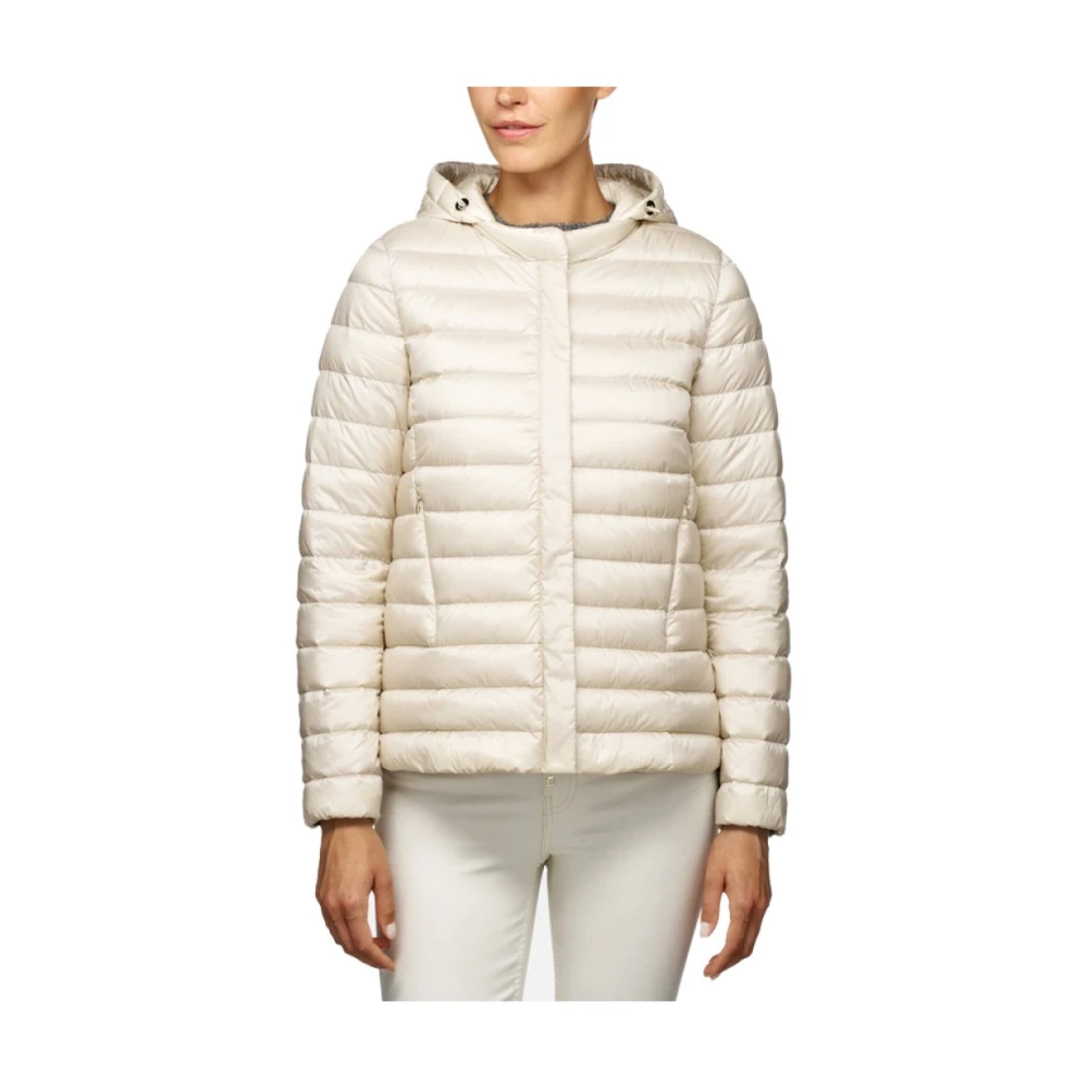 Geox Ademende Polyester Jas Jaysen Beige Dames