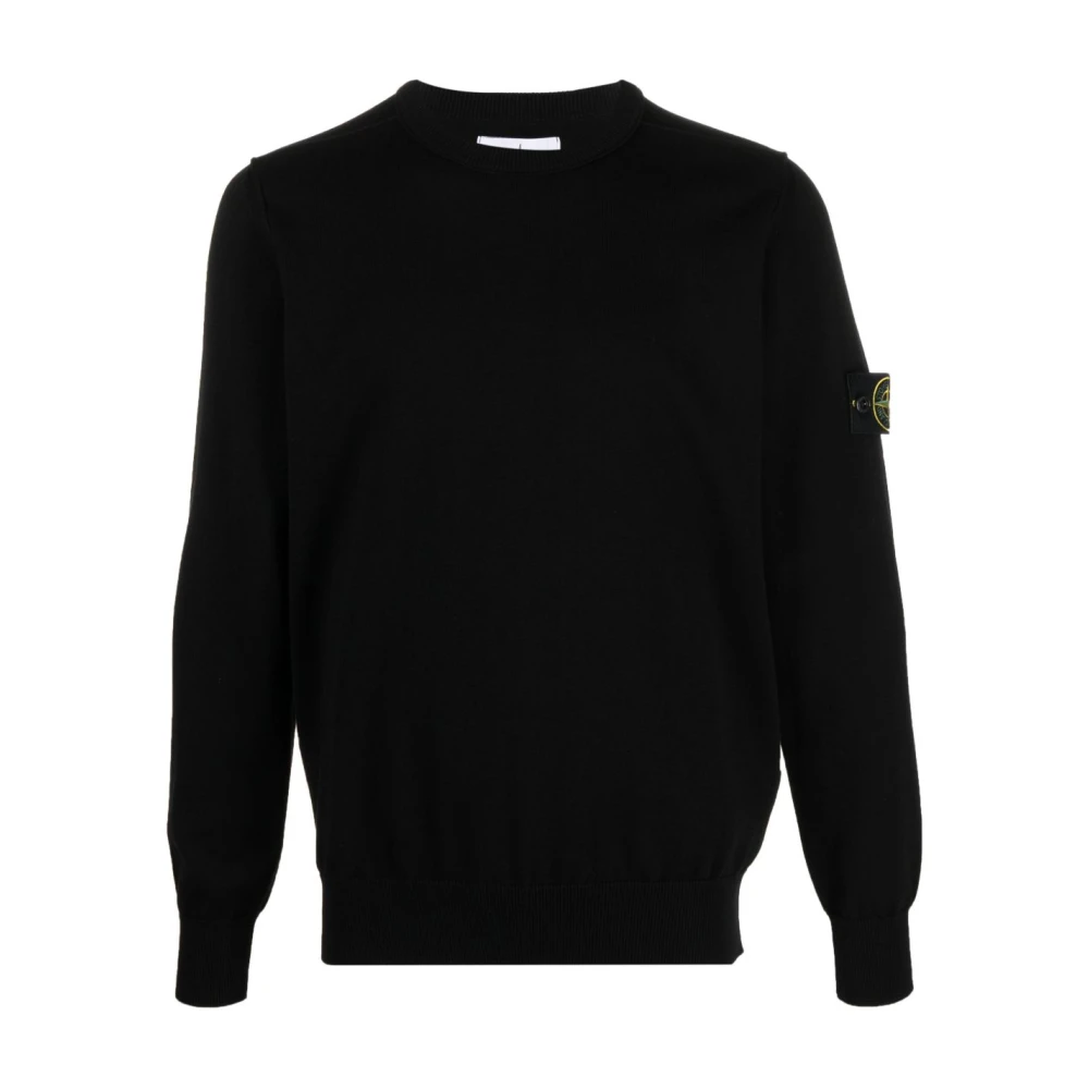 Stone Island Black Round-Neck Knitwear - Male - Round-Neck Knitwear - 2XL - Knitwear